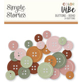 Simple Stories Color Vibe Boho - Button Embellishments