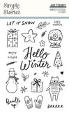 Simple Stories Winter Cottage Clear Acrylic Stamp Set