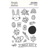Simple Stories Bunnies + Blooms Photopolymer Clear Stamp Set