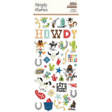 Simple Stories Howdy! Puffy Stickers Embellishments