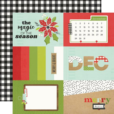 Simple Stories Make It Merry 4x6 Elements Patterned Paper