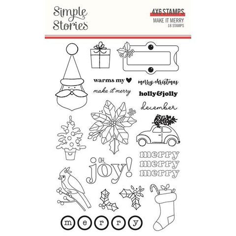 Simple Stories Make It Merry Photopolymer Clear Stamp Set