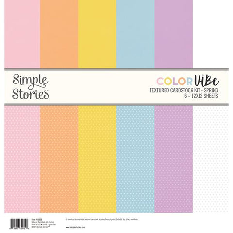 Simple Stories Color Vibe Spring - Textured Cardstock Kit