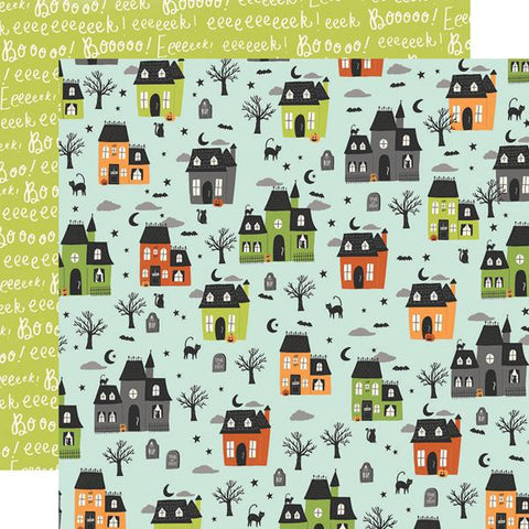 Simple Stories Spooky Nights Let's Get Spooky Patterned Paper