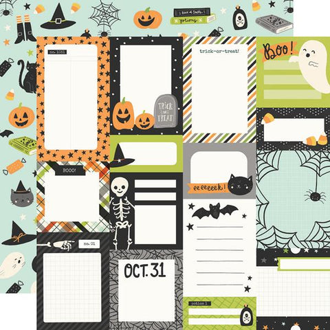 Simple Stories Spooky Nights Journal Elements Patterned Paper