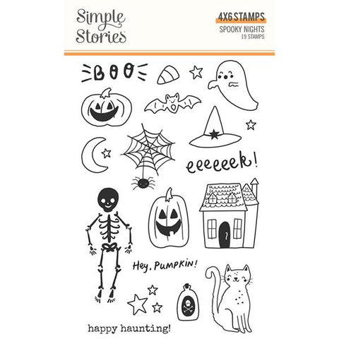 Simple Stories Spooky Nights Photopolymer Clear Stamp Set