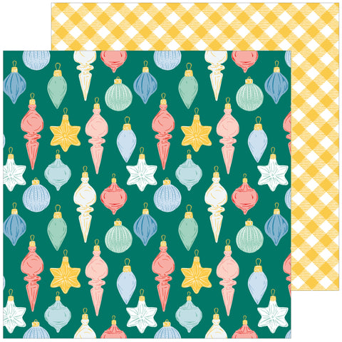 Pinkfresh Studio Happy Holidays Deck The Halls Patterned Paper