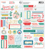 Pinkfresh Studio Happy Holidays Cardstock Sticker Embellishments