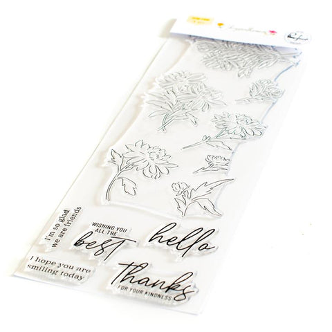 Pinkfresh Studio Chrysanthemum Stamp Set