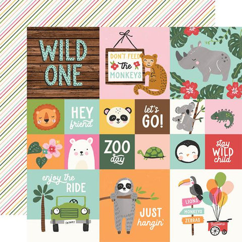 Simple Stories Into The Wild 2x2/4x4 Elements Patterned Paper