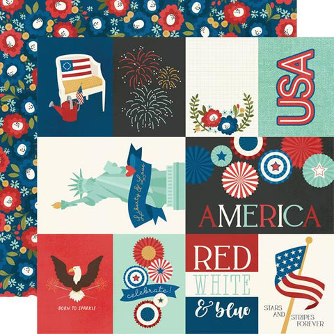 Simple Stories America the Beautiful Elements 1 Patterned Paper