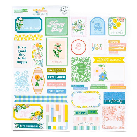 Pinkfresh Studio Flower Market Cardstock Sticker Embellishments