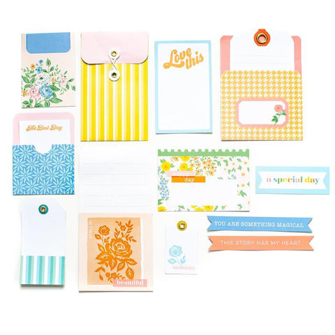 Pinkfresh Studio Flower Market Journaling Bits Embellishments