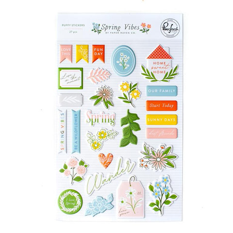 Pinkfresh Studio Spring Vibes Puffy Sticker Embellishments