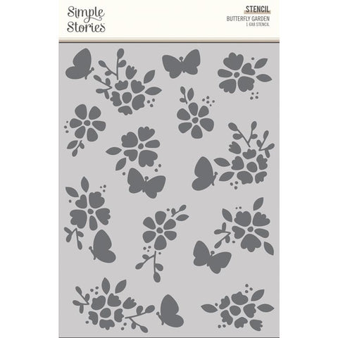 Simple Stories The Simple Life Butterfly Garden 6x8 Stencil