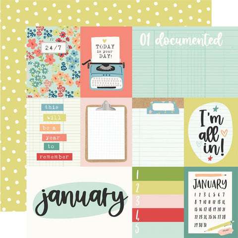 Simple Stories Life Captured January Patterned Paper