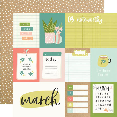 Simple Stories Life Captured March Patterned Paper