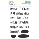 Simple Stories Life Captured Months Photopolymer Stamp Set