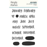 Simple Stories Life Captured Months Photopolymer Clear Stamp Set