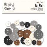 Simple Stories Color Vibe Basics - Button Embellishments