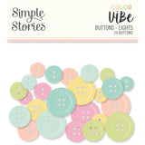 Simple Stories Color Vibe Lights - Button Embellishments