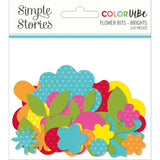 Simple Stories Color Vibe Brights - Flower Bits & Pieces - Brights Embellishments