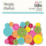 Simple Stories Color Vibe Brights - Button Embellishments