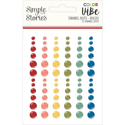 Simple Stories Color Vibe Bolds - Enamel Dot Embellishments