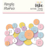 Simple Stories Color Vibe Spring - Button Embellishments