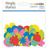 Simple Stories Color Vibe Summer - Flower Bits & Pieces Embellishments