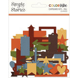 Simple Stories Color Vibe Fall - Chipboard Bits & Pieces Embellishments