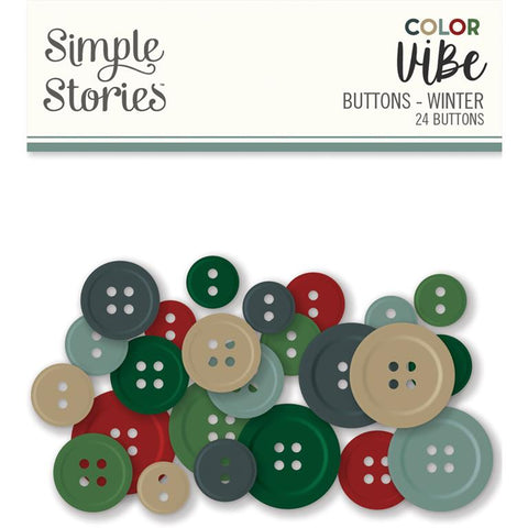 Simple Stories Color Vibe Winter - Button Embellishments