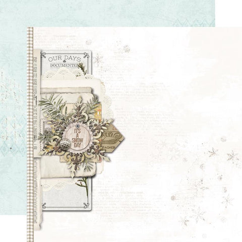 Simple Stories Simple Vintage Winter Woods Snow Day Patterned Paper