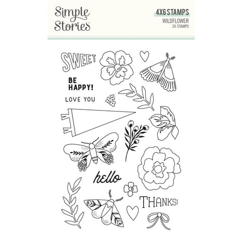 Simple Stories Wildflower Photopolymer Stamp Set