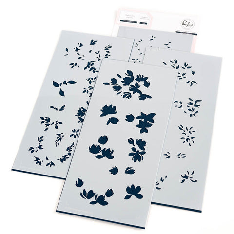 Pinkfresh Studio Artistis Magnolias Stencil Set