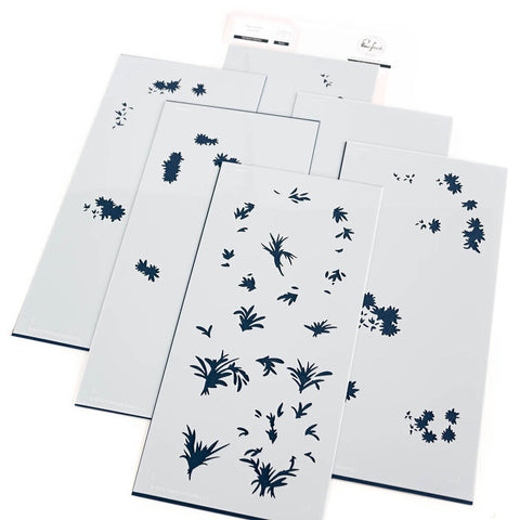 Pinkfresh Studio Rainbow Daisies Stencil Set