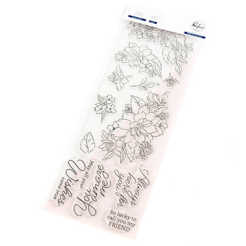 Pinkfresh Studio Artistic Dahlia Stamp Set