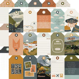 Simple Stories Here + There Tags Elements Patterned Paper