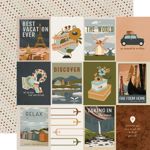 Simple Stories Here + There 3x4 Elements Patterned Paper
