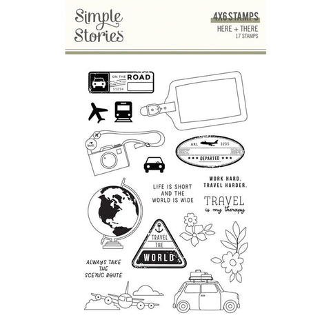 Simple Stories Here + There Photopolymer Stamp Set
