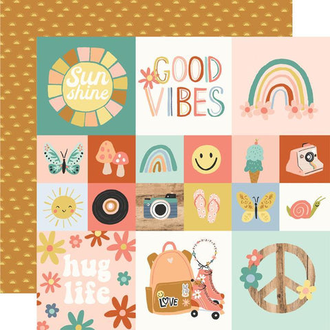 Simple Stories Boho Sunshine 2x2 / 4x4 Elements Patterned Paper