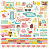 Simple Stories Retro Summer Cardstock Sticker Sheet