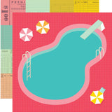Simple Stories Retro Summer Pool Rules Patterned Paper