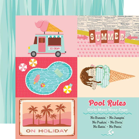 Simple Stories Retro Summer 4x6 Elements Patterned Paper