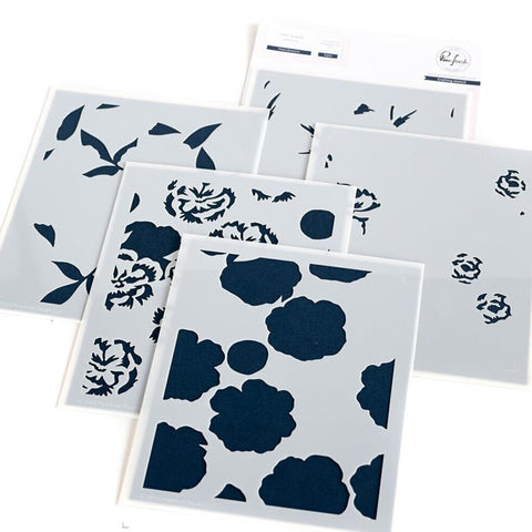 Pinkfresh Studio Pretty Blossoms Stencil Set