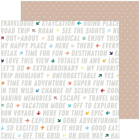 Pinkfresh Studio Tourist Mode Travelogue Patterned Paper