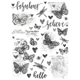 Simple Stories Simple Vintage Essentials Butterflies Rub On Embellishments