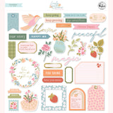 Pinkfresh Studio Lovely Blooms Ephemera Die Cut Embellishment Pack