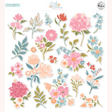 Pinkfresh Studio Lovely Blooms Floral Ephemera Die Cut Embellishments