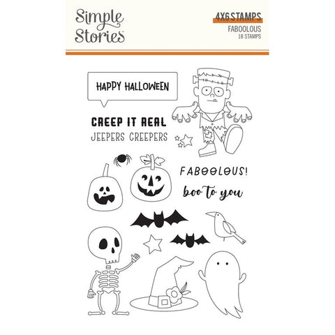 Simple Stories FaBOOlous Photopolymer Stamp Set